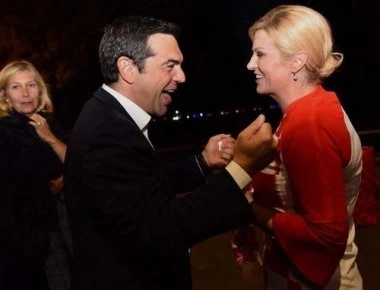 Ο Α.Τσίπρας πανηγύρισε την πρόκριση της Κροατίας με την πρόεδρό της (φωτό)